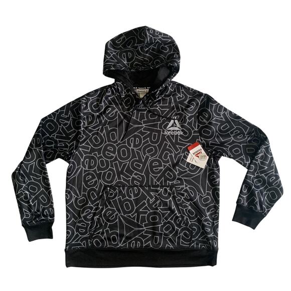Reebok Men's Size XL All Over Print Hoodie Hooded Drawstring Sweatshirt New - Picture 1 of 13